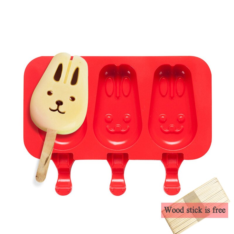 3  DIY ̽ũ Ŀ  Ǹ õ 꽺  ̽ũ   ̽ ť Ʈ  Ѹ Ʈ ̽ũ /3 Cell DIY Ice Cream Maker Mold Silicone Frozen Juice Popsicle Children